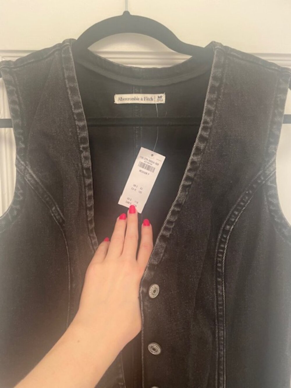 ABERCROMBIE Mara Midi Denim Button-front Dress, size M ; NWT - Picture 5 of 5